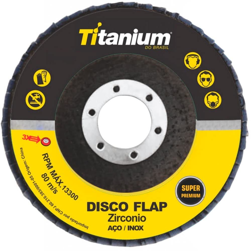 Disco Flap de 4.1/2 Pol. com Grão 120-TITANIUM-4188