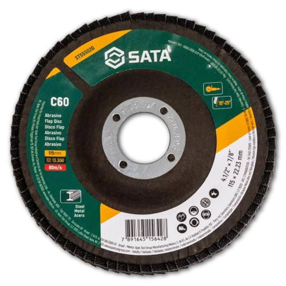 Disco Abrasivo Metal Flap 4.1/2" C60 Sata ST55502G ST55502G