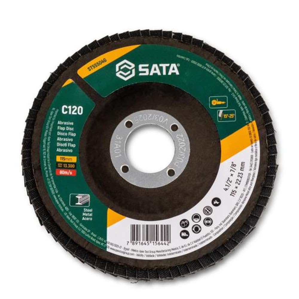 Disco Abrasivo Metal Flap 4.1/2" C120 Sata ST55504G ST55504G