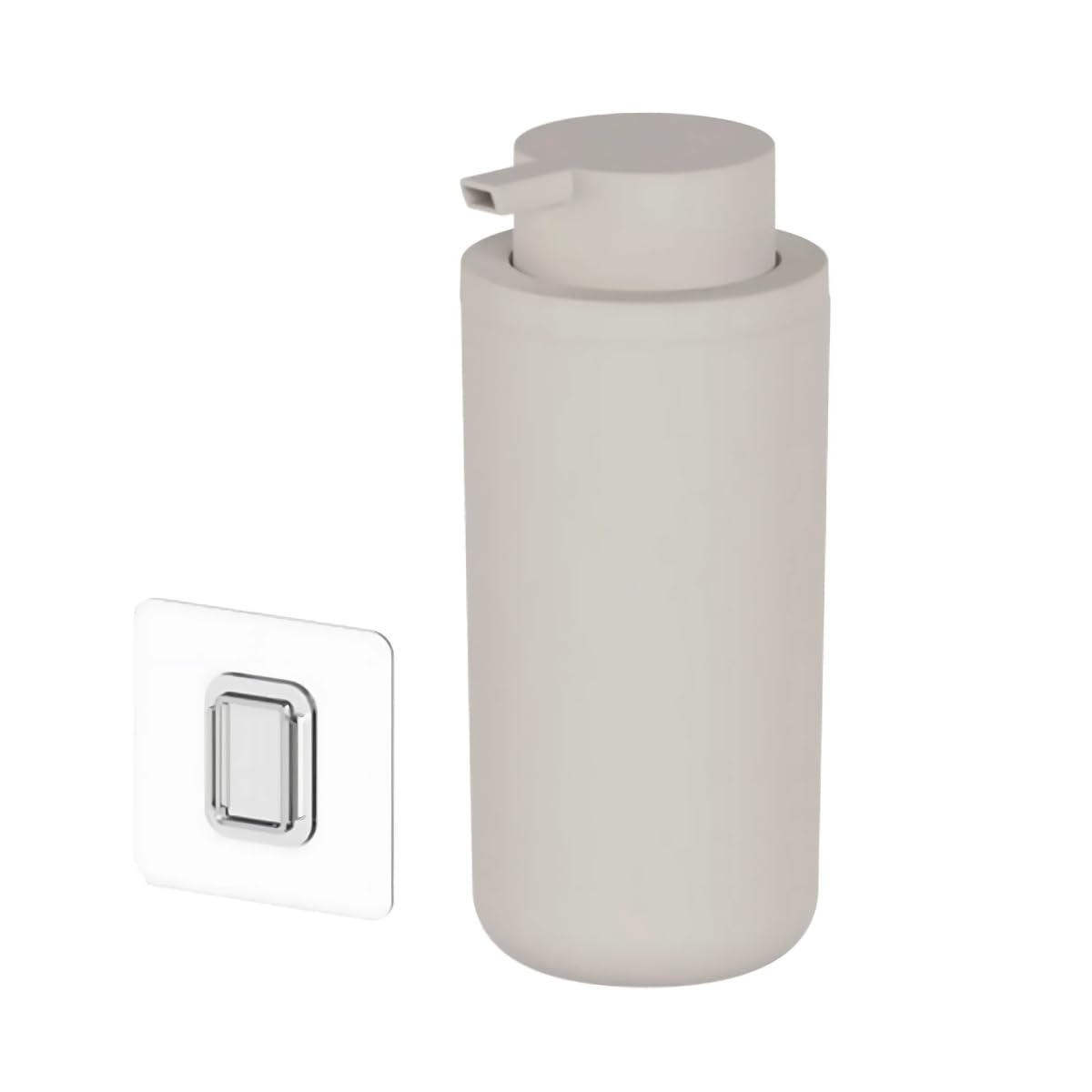 Dispenser De Parede Porta Shampoo Condicionador Sabonete Liquido 500ml Luxo Ou (Bege)