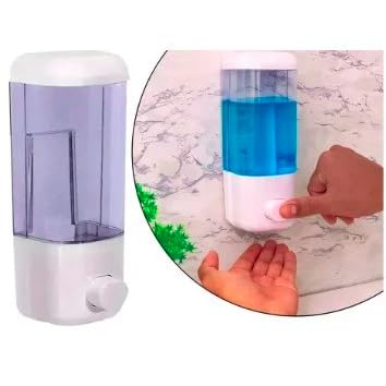 Dispenser De Parede Porta Álcool em Gel Detergente Sabonete Líquido 500ml Parede com Ventosa Sabão.