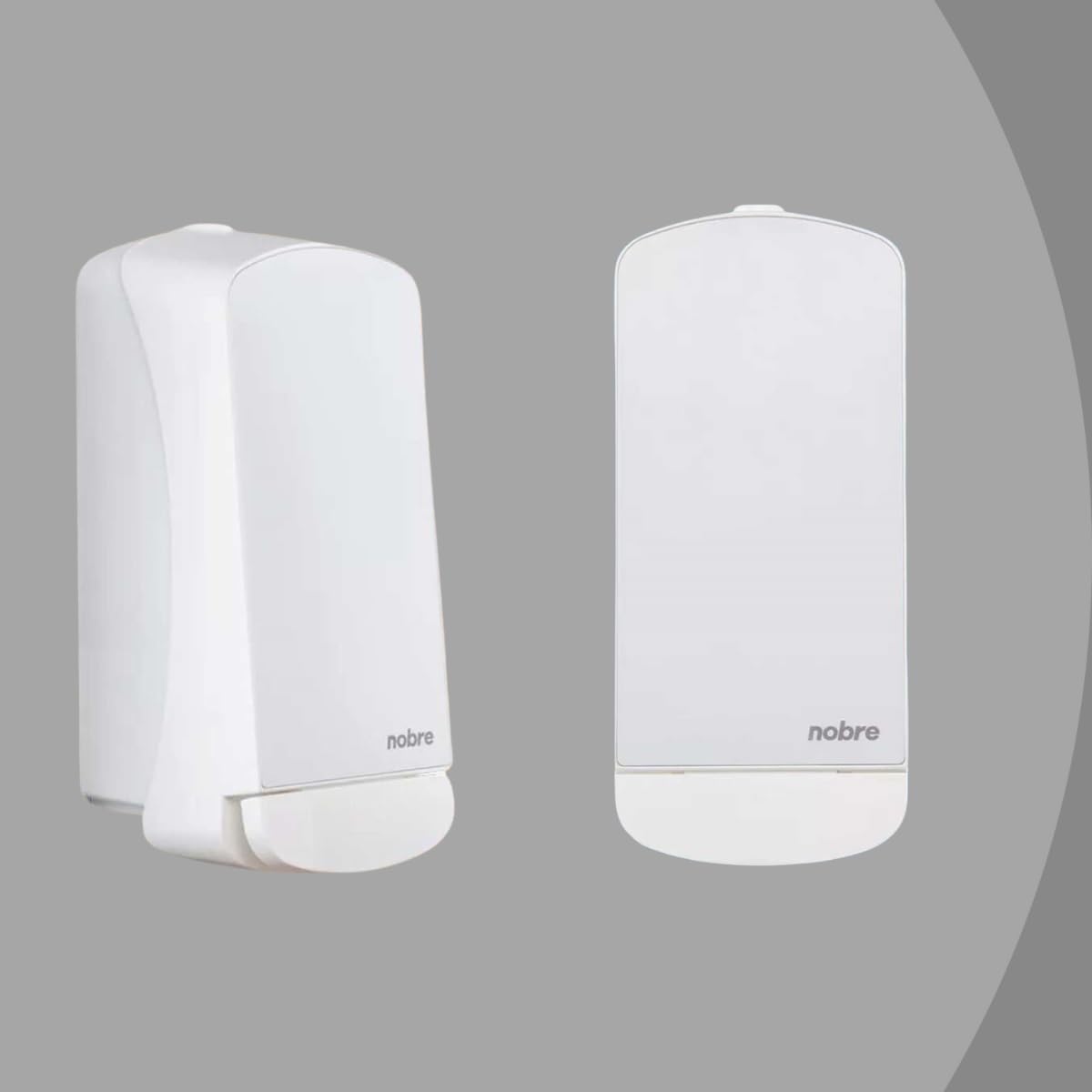 Dois Porta Saboneteiras Frente Em Inox Dispenser Para Sabonete Liquido Detergente Alcool Gel 800ml De Parede Com Reservatório Baixo Consumo Moderno E Pratico