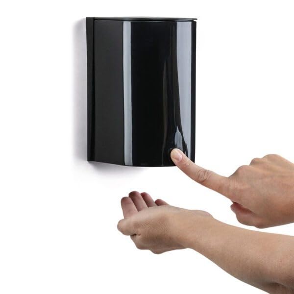 Mini Dispenser de Parede 500ml para Sabonete Líquido ou Álcool em Gel, Acionamento Frontal, para Banheiro, Cozinha e Escritório(Saboneteira Preta Liquido)
