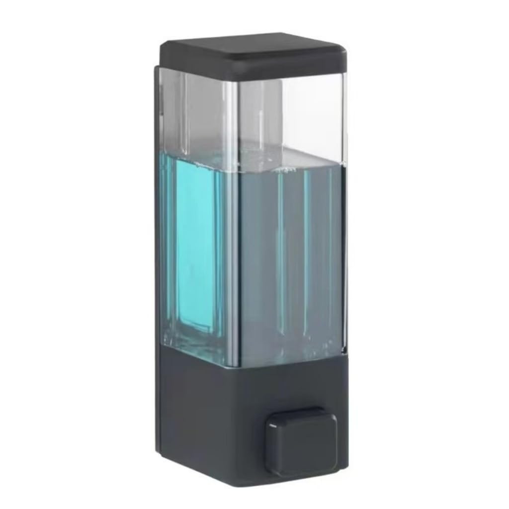 Dispenser Parede Sabonete Liquido 350ml Plastico Cozinha Banheiro (PRETO) | Dispenser de parede 350ml para sabonete liquido alcool gel e detergente com instalacao pratica e organizacao da pia