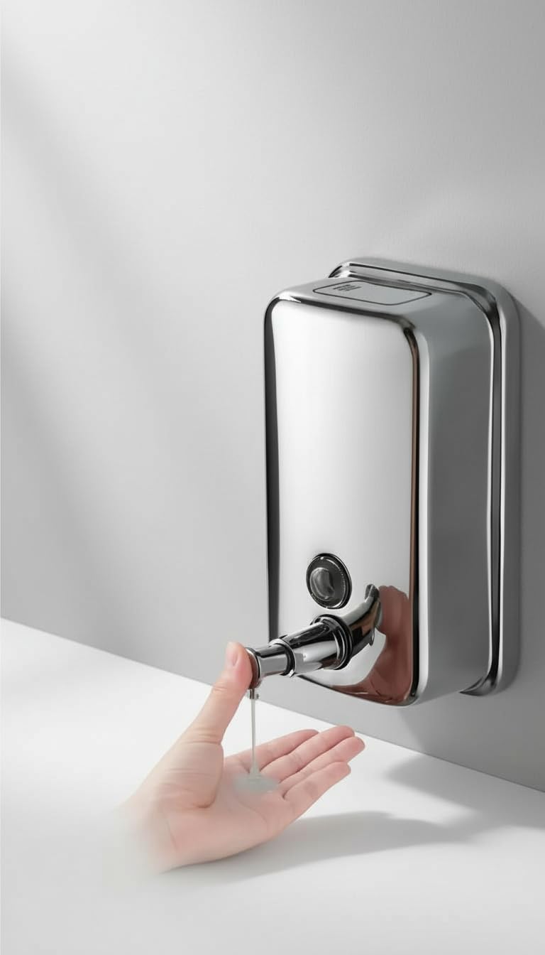 Dispenser Sabonete Líquido Inox 500ml Parede