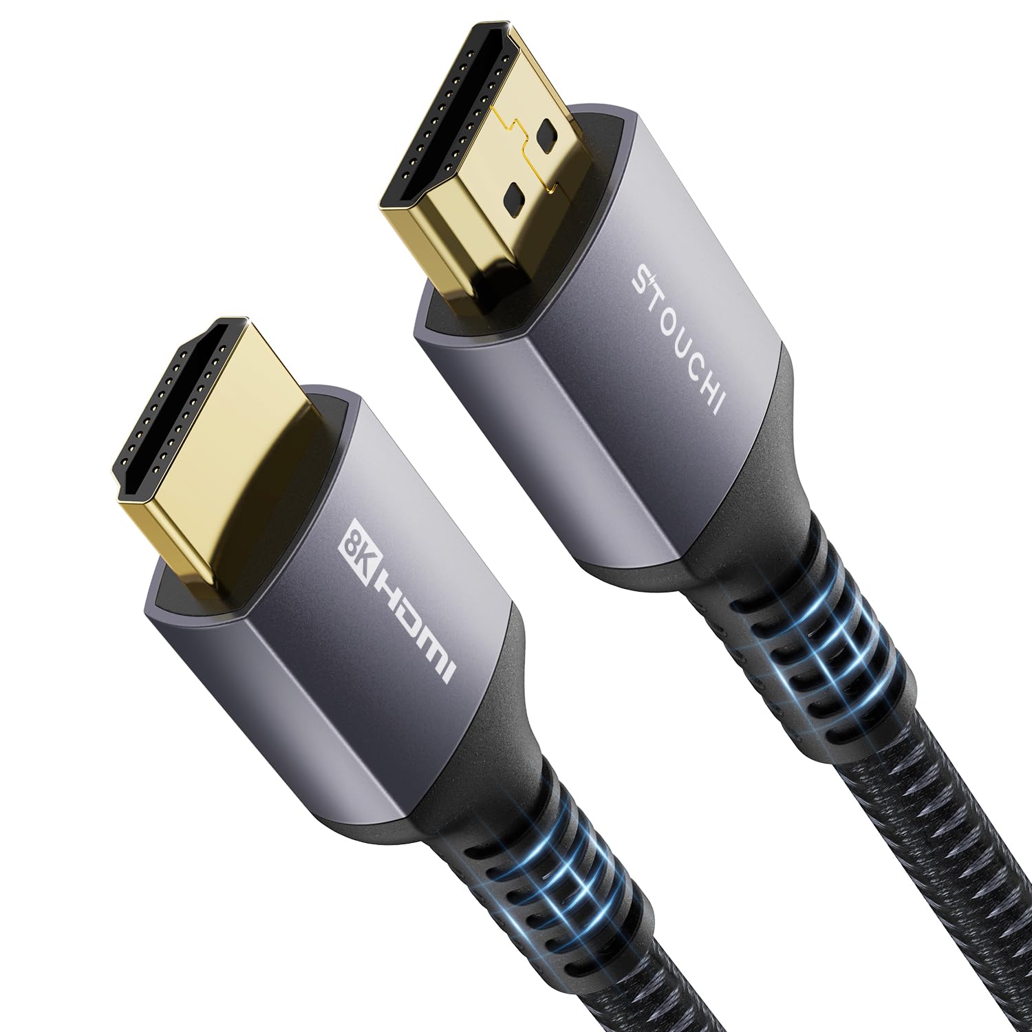 Stouchi Cabo HDMI 4 pés 48 Gbps, cabo HDMI de alta velocidade 2.1 8K60 4K120 144Hz RTX 3090 eARC HDR10 HDCP 2.2 e 2.3 Dolby compatível com PlayStation 5/PS5/Xbox Series X/Apple TV 4K/Roku TV/HDTV