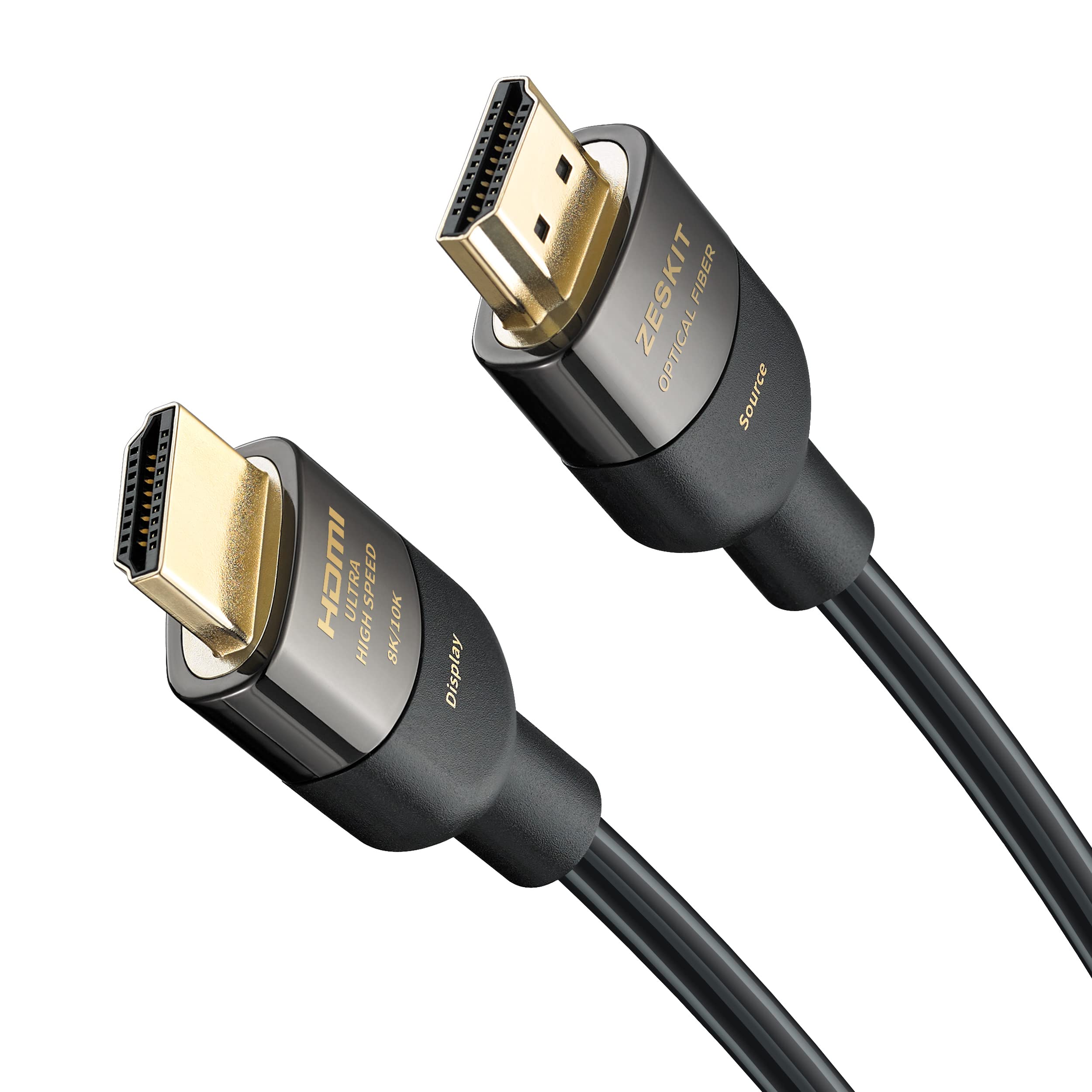 Zeskit Cabo HDMI de alta velocidade de 10 m (33 pés) 48 Gbps 8K60 4K120 144Hz eARC HDR HDCP 2.2 2.3 compatível com Dolby Vision Apple TV 4K Roku Sony, LG, Samsung, Xbox Series X RTX 3080, PS4, PS5