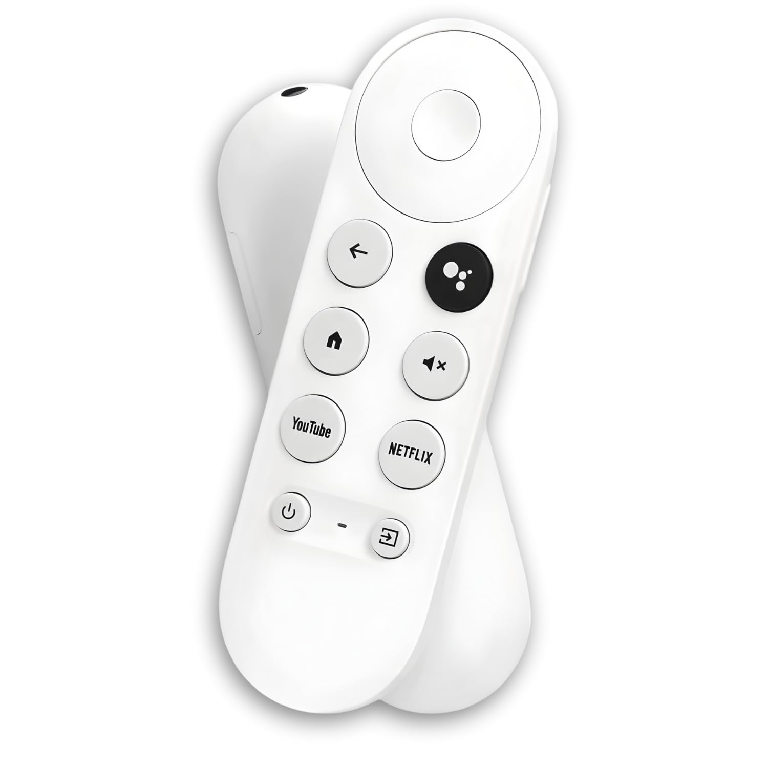 Controle Remoto Compatível com Chromecast com Google TV 2020 a 2024 Bluetooth com Comando de Voz e Atalhos Rápidos Branco
