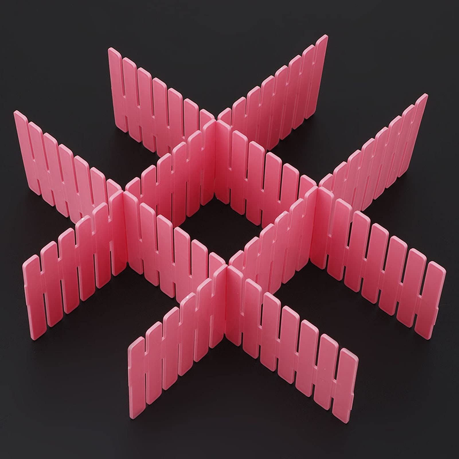 Divisor de Gaveta, Divisores de Gaveta Ajustáveis 4pcs Diy Separadores de Gaveta de Plástico Divisórias de Prateleira para Manter Gavetas Arrumadas (Estilo curto 24,8 * 7)