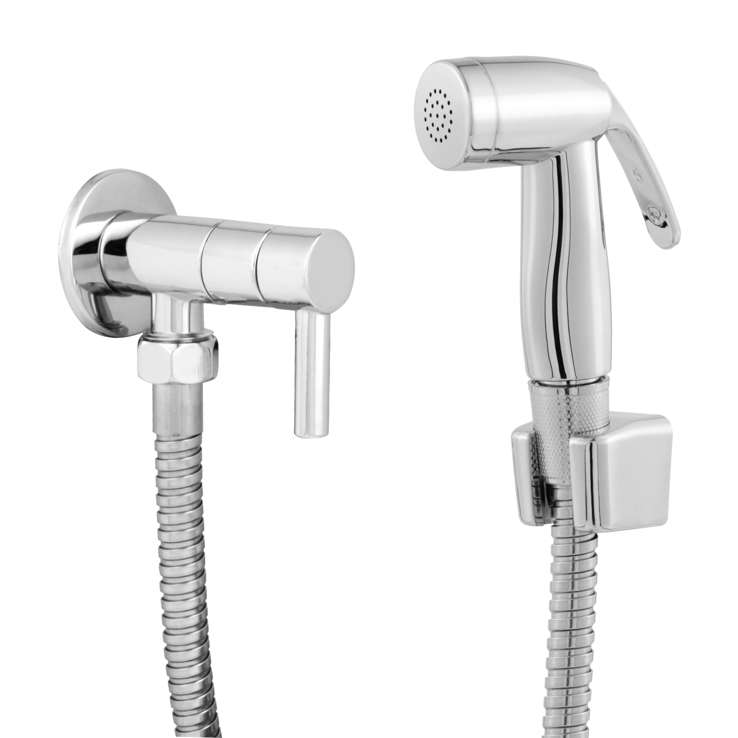 Ducha Higiênica Bonow Metais, Inox Cromada, Redonda, ABS, Modelo C65