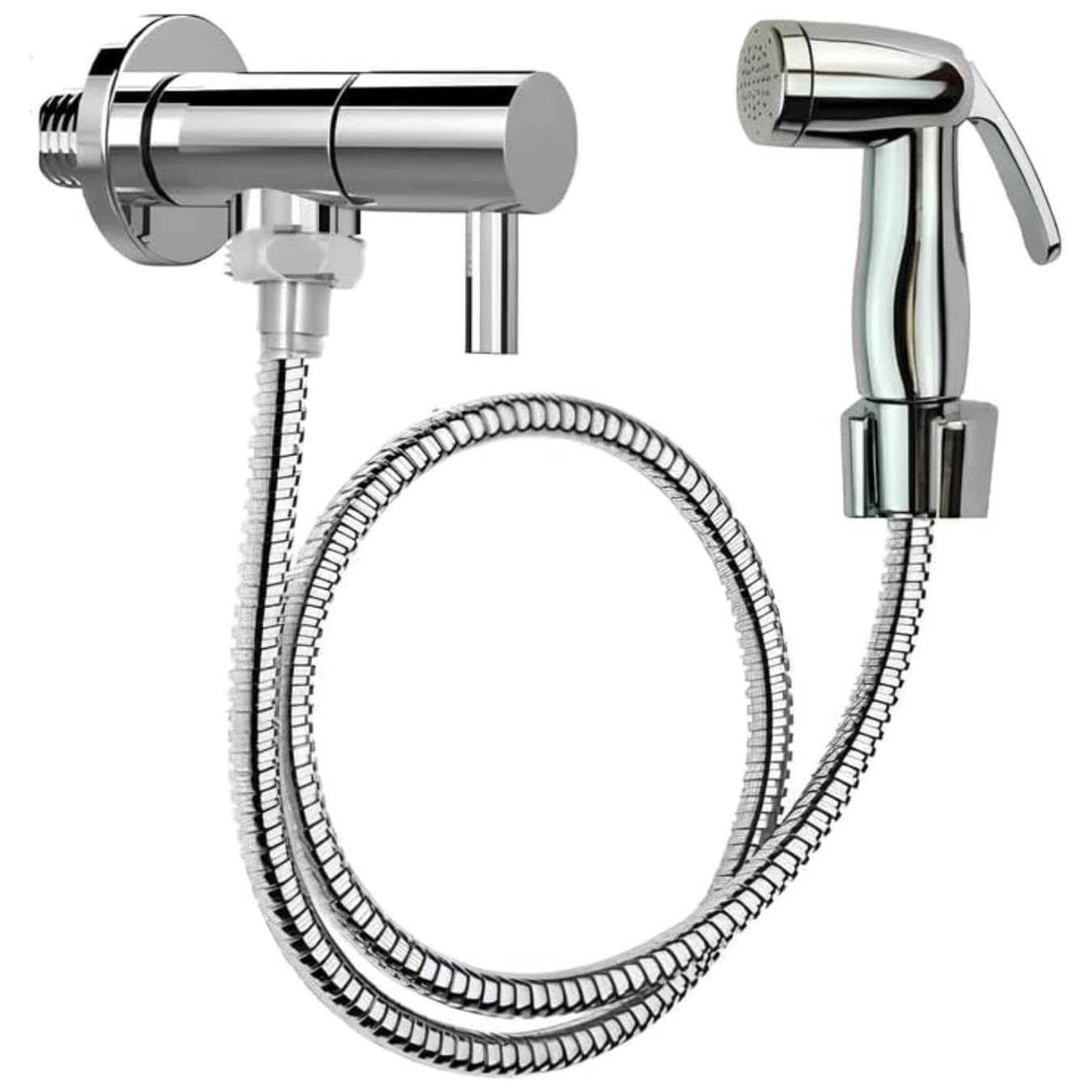 Ducha Higiênica ABS com Gatilho Regulável - Mangueira 1,20 Metros, Jato Ajustável, Design Ergonômico Moderno, Alta Durabilidade, Fácil Instalação e Limpeza, Ideal para Banheiro e Salão de Beleza