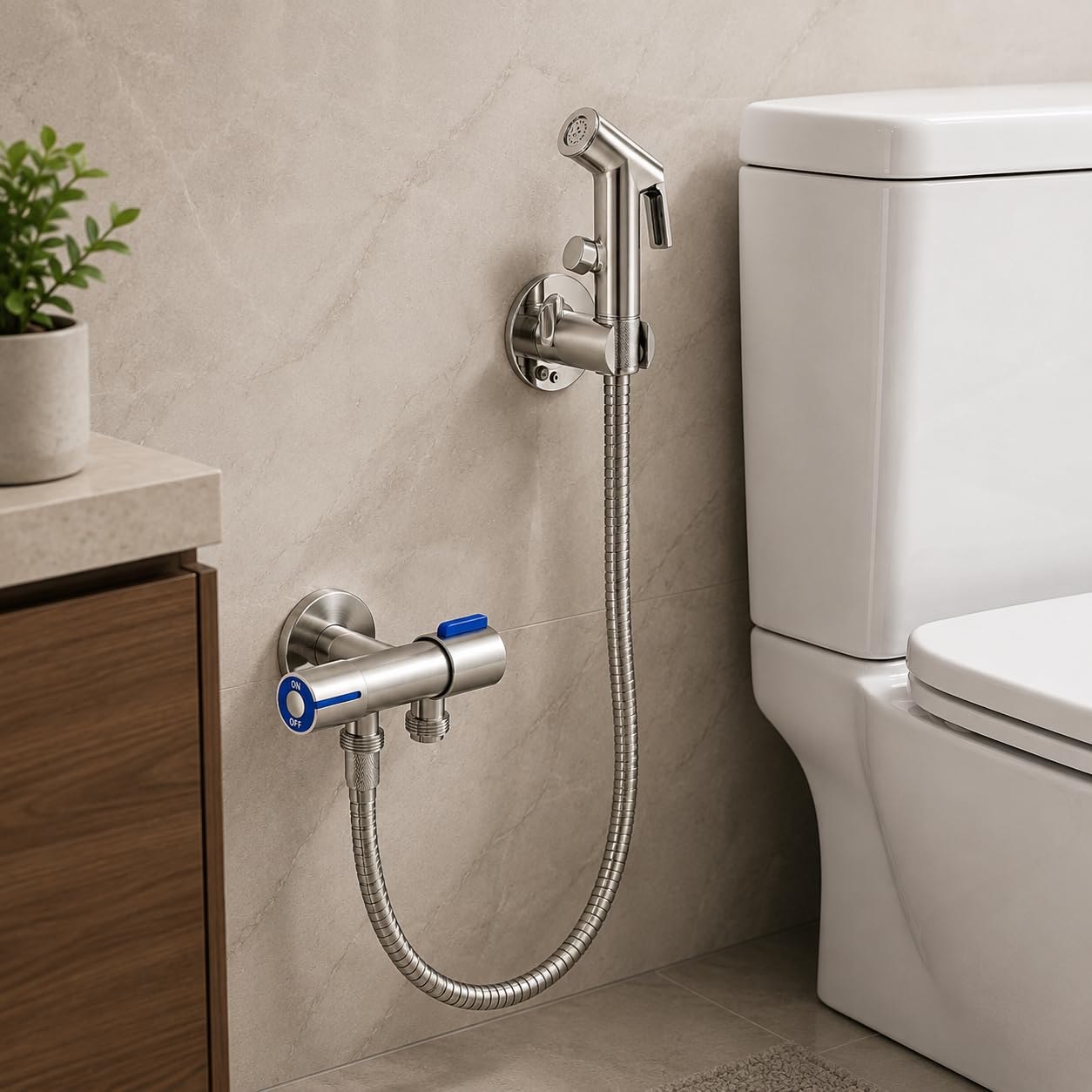 Kit Ducha Higiênica com Registro Duplo, Alta Durabilidade e Instalação Prática para Banheiro – Qualidade Premium LNMAX®