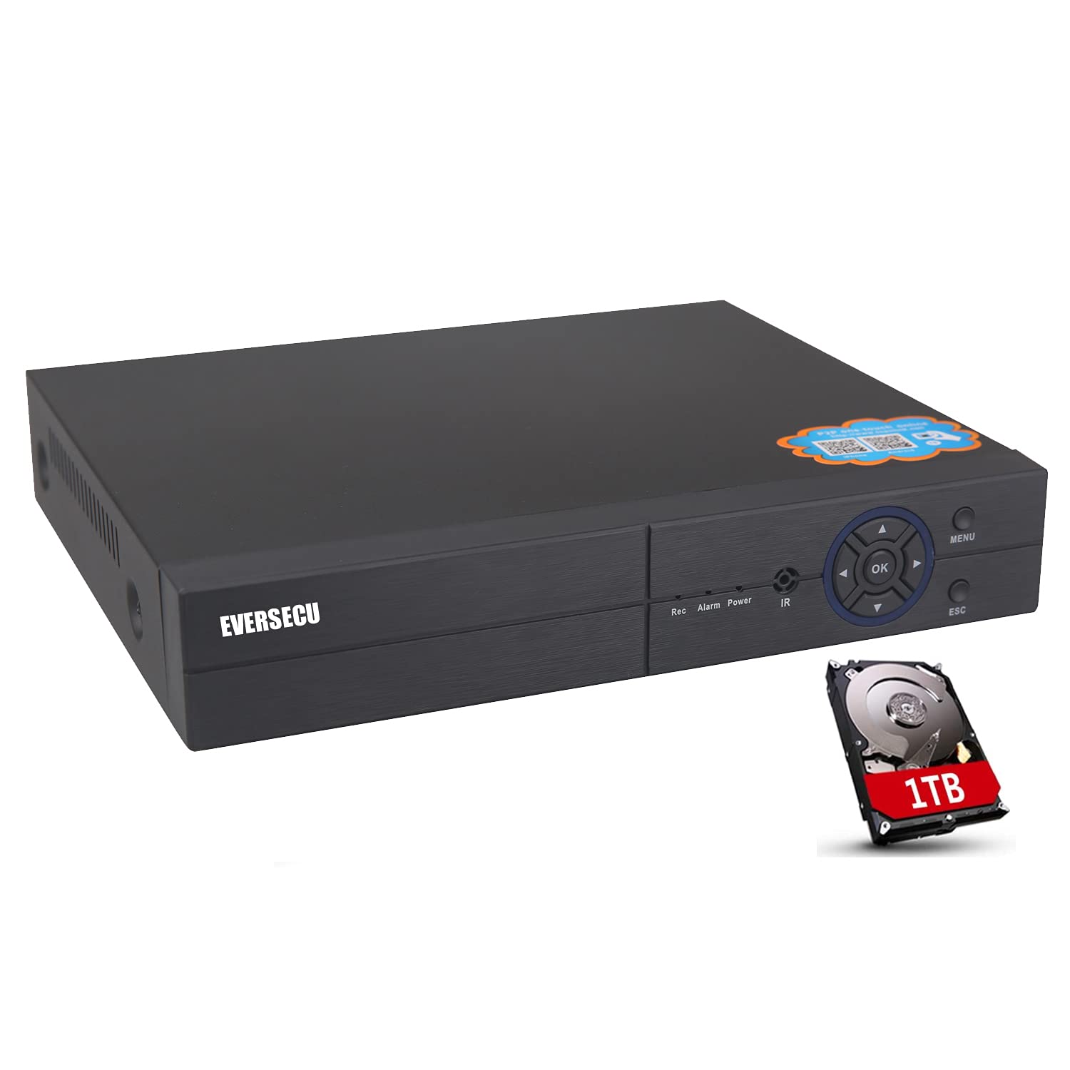 4CH 1080P 5 em 1 HD analógico híbrido DVR e NVR, suporta câmera analógica de até 2 MP AHD/TVI/CVI e 960H e câmera IP de até 5 MP, gravador de vídeo com sistema de segurança de vigilância CCTV (HDD de