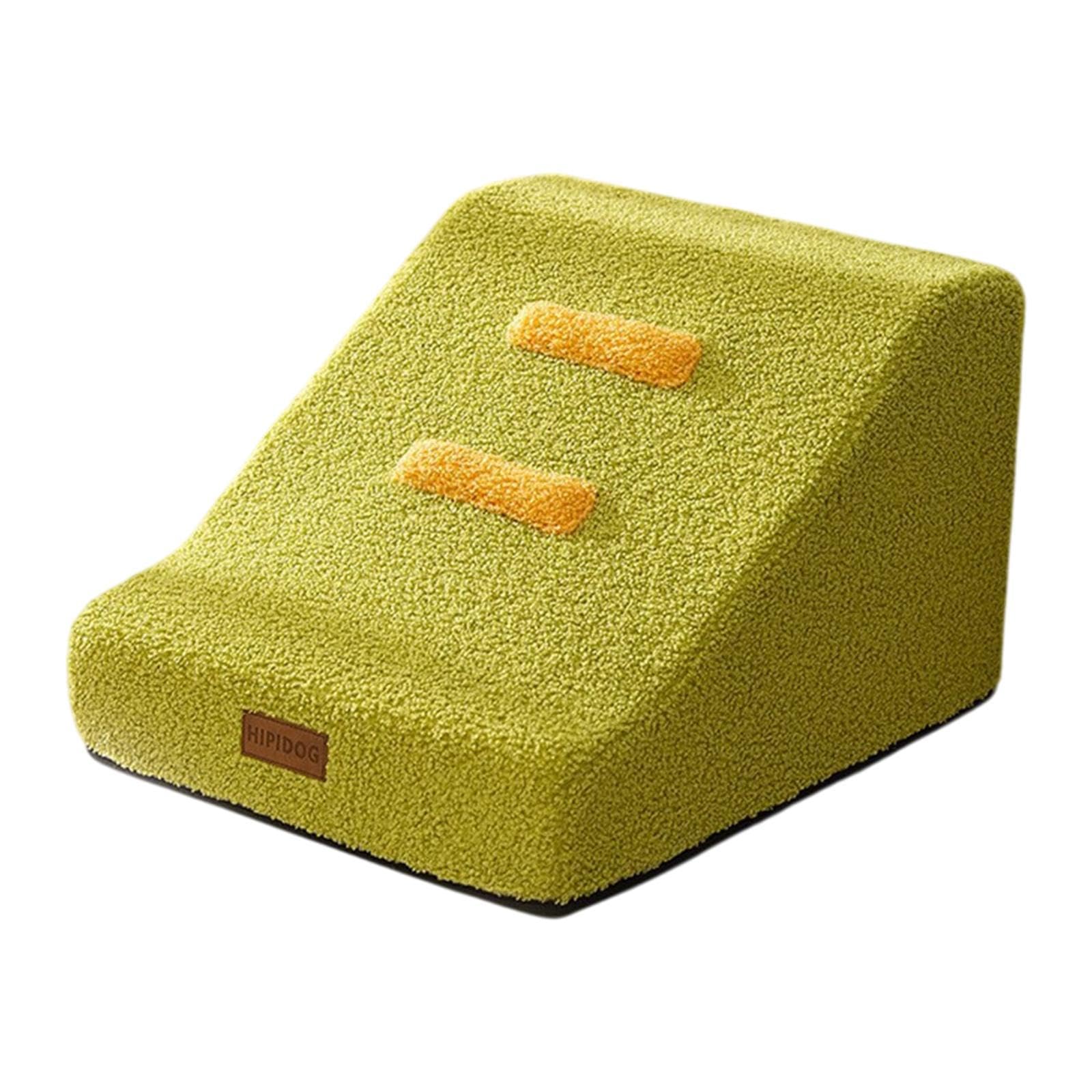 Escadas de cachorro, cão etapa 2 etapa leve com tampa lavável Pet Stage escada para animais de estimação para pequenos animais de estimação, sofá cães, Verde