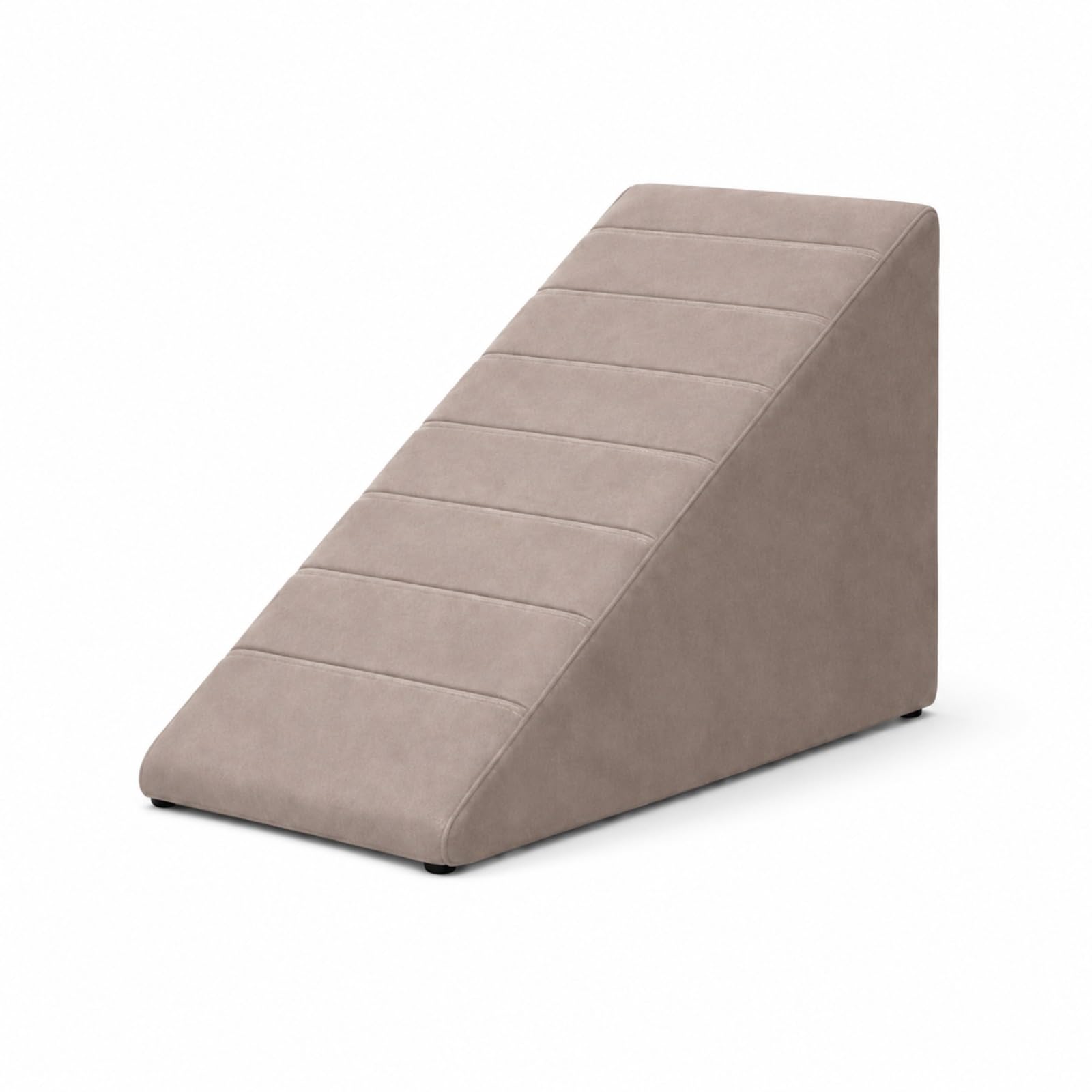 Rampa para pet antiderrapante para sofá e cama rampa pet com estrutura de madeira ideal para idosos escada rampa pet antiderrapante até 30 kg (Cappuccino)