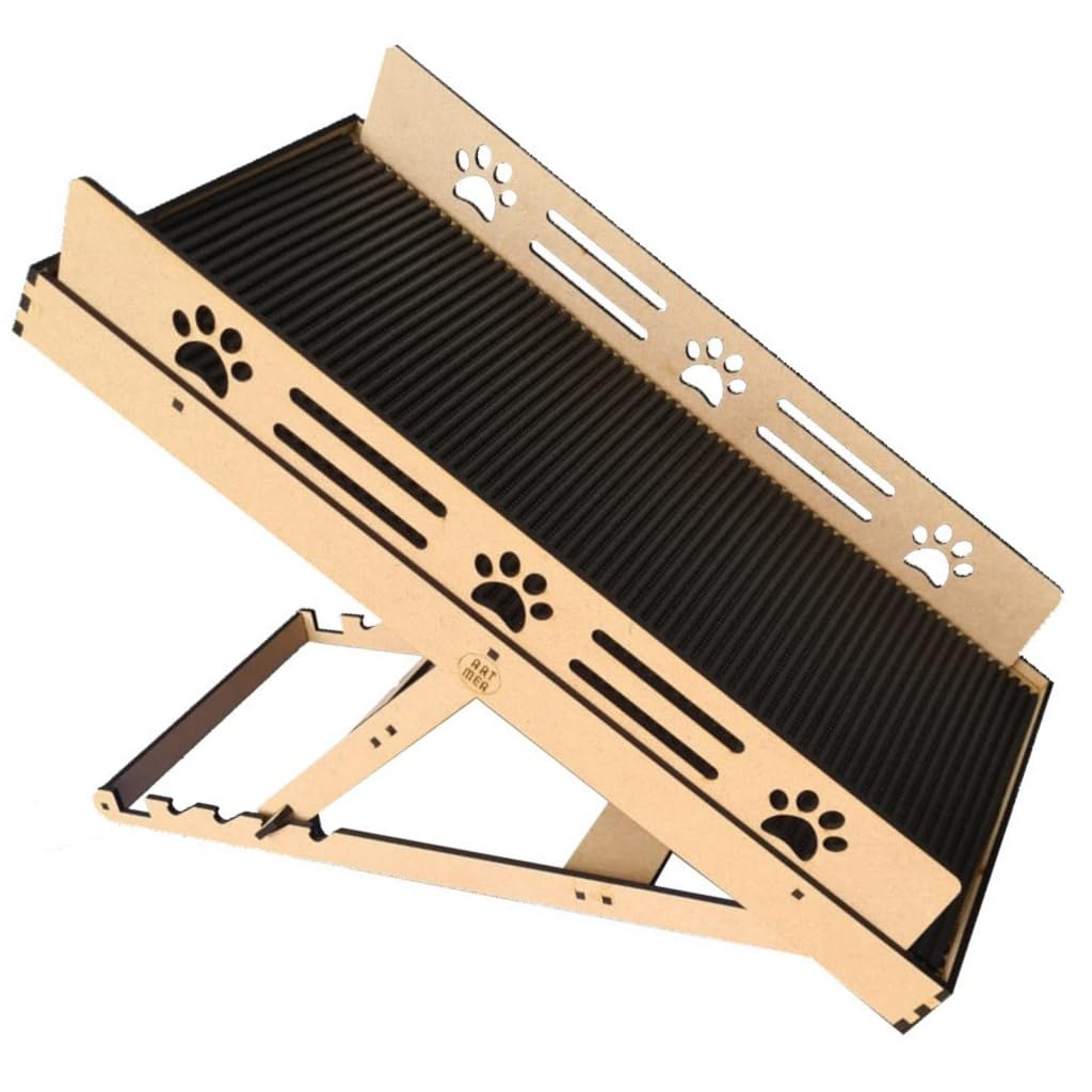 Rampa Pet 4 Níveis Ajustável Antiderrapante para Cães Gatos Subir Sofá Cama