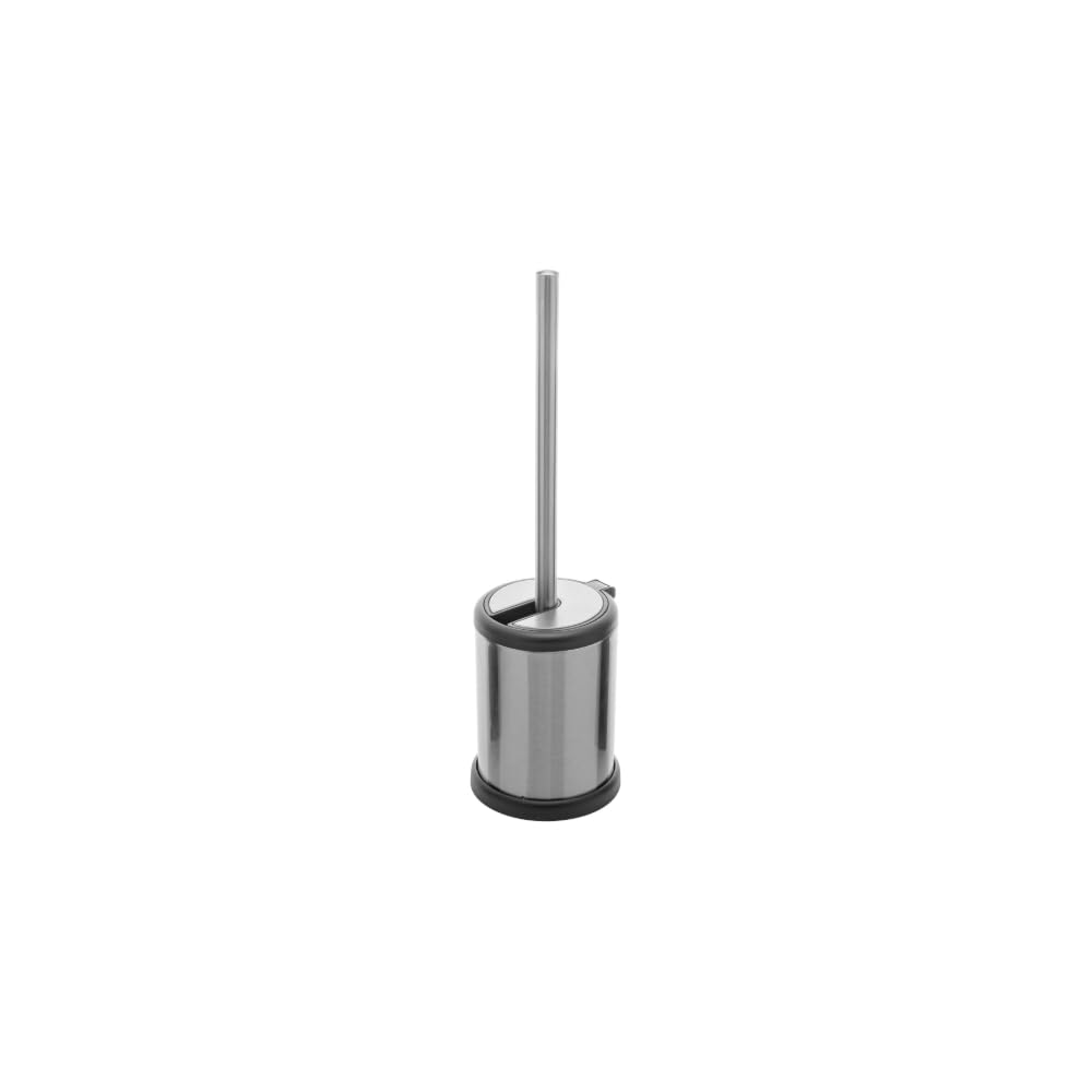 Escova Sanitária com Suporte, Aço Inox, com Cerdas de Poliéster, 37,5cm Altura, Inox, 305g, Inclui Dispenser