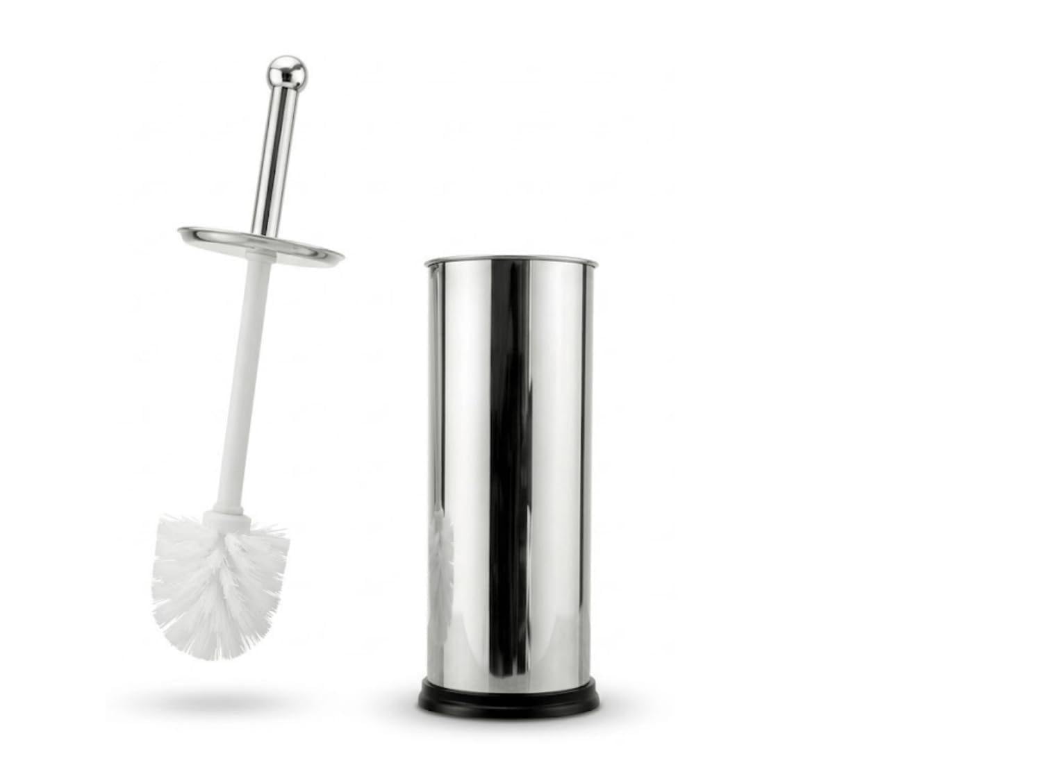Escova Sanitária com Suporte Inox Tampa Protetora Base Antiderrapante