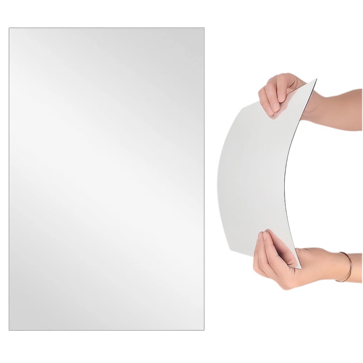 Espelho Adesivo Decorativo Acrílico Flexível para Ambientes Modernos e Funcionais Pequeno Médio Grande (20X30)