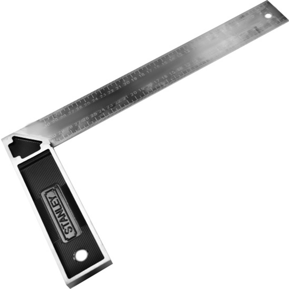 Stanley Esquadro Profissional 305 mm, Ideal para Caixa de Ferramentas, Base de Metal com Resistência Extra, Acabamento em Verniz para Resistir à Corrosão, 12 polegadas, Modelo 46-536