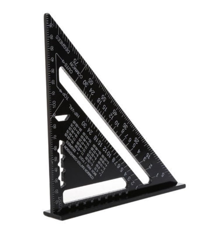 Esquadro 12 Polegadas 30cm Alumínio Triangular Transferidor
