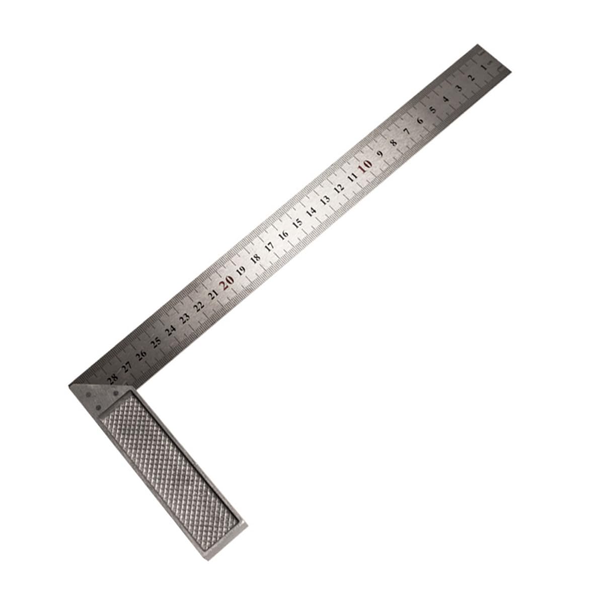 Esquadro de Alumínio com Cabo, 30 cm, 12 Polegadas, Ferramenta de Medição Profissional
