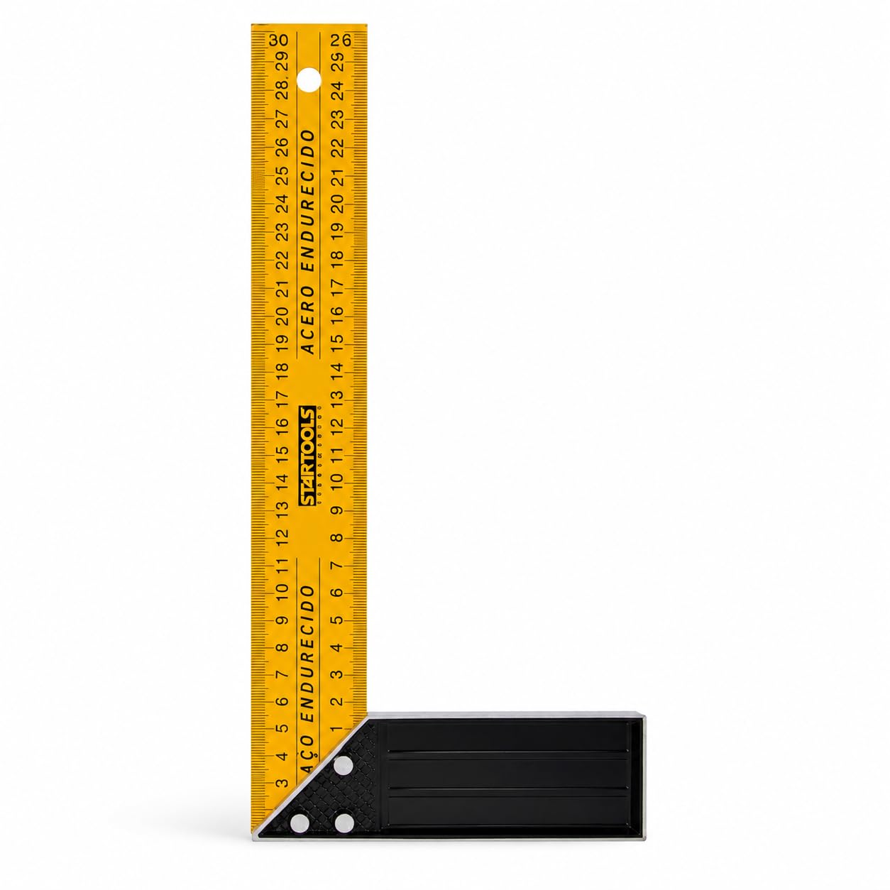 Esquadro Metalico com Cabo em Aluminio 90 Graus 30 cm 13 Polegadas Ferramenta de Medição Profissional