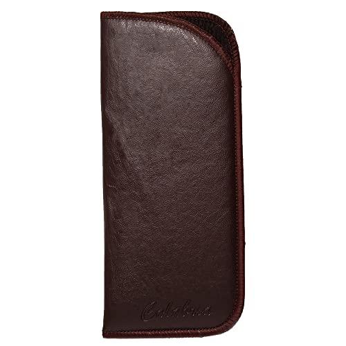 Estojo de óculos de sol meio slip in fino macio couro sintético feltro masculino feminino vertical bolsa para óculos de sol
