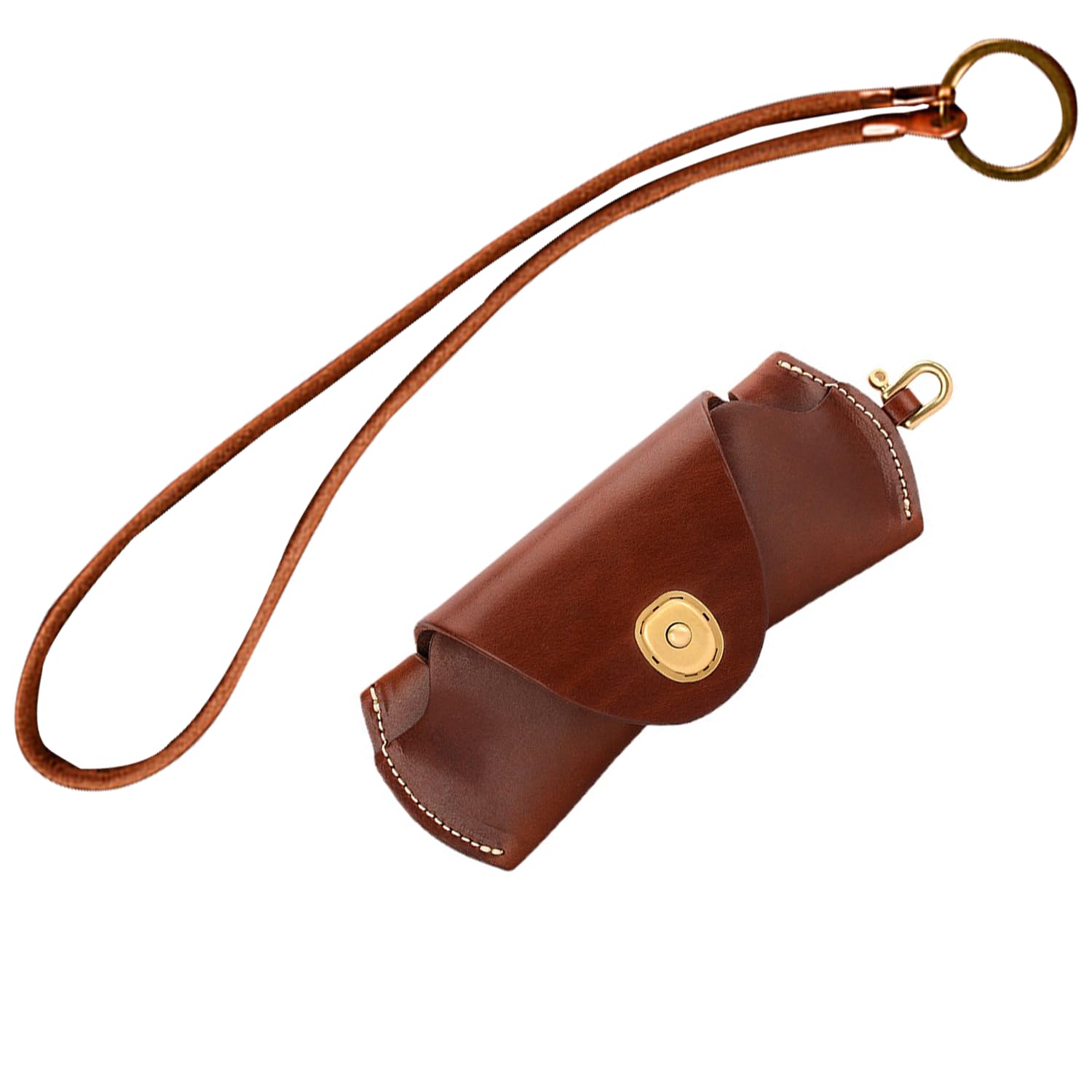 Estojo de óculos vintage, estilo unissex, estojo de couro para óculos, simples e portátil, cordão