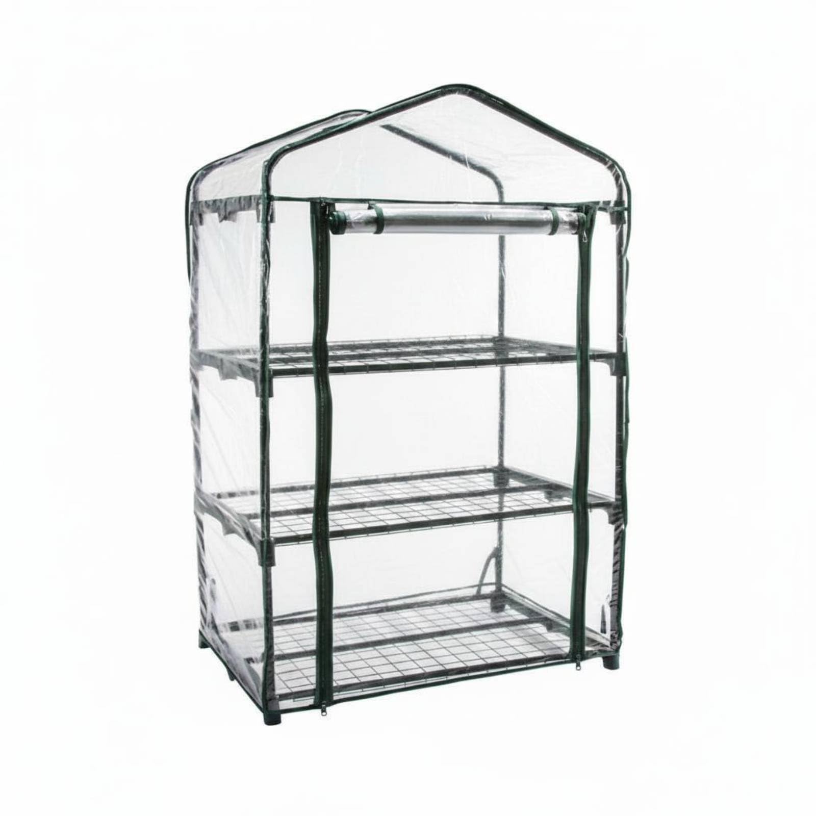 Estufa portátil mini de PVC transparente com retenção de , cobertura para uso externo e interno com zíper, abrigo para plantas ideal inverno. , Estufa de 3 níveis