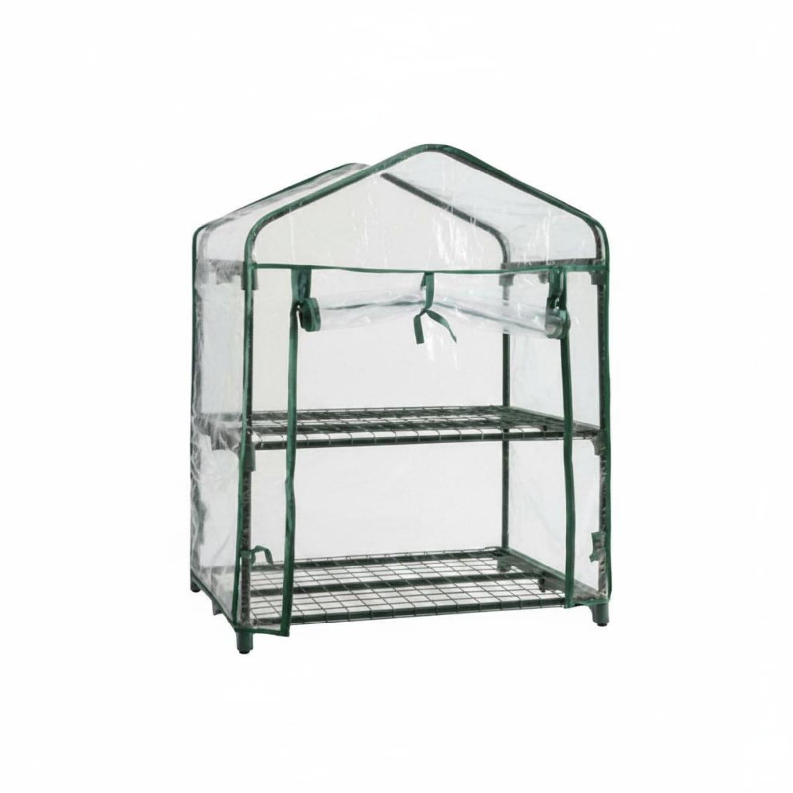 Cobertura portátil para estufa, mini estufa, tenda para plantas, abrigo externo em PVC transparente, cobertura leve para jardim, ideal para vasos de , Estufa de 2 níveis