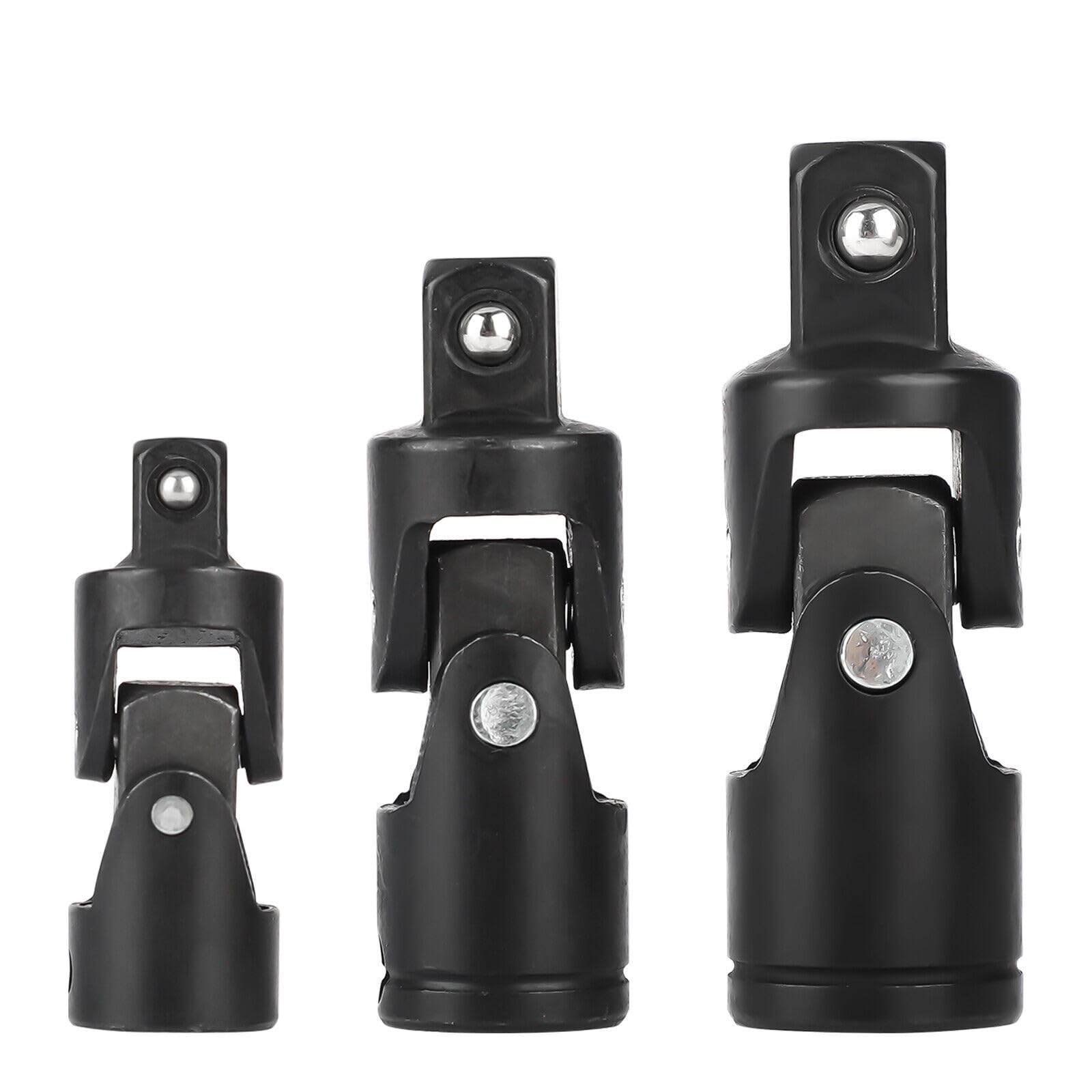 Conjunto de juntas universais de impacto, 3 peças 1/4" 3/8" 1/2" ferramenta adaptador de soquete de junta universal de impacto giratório