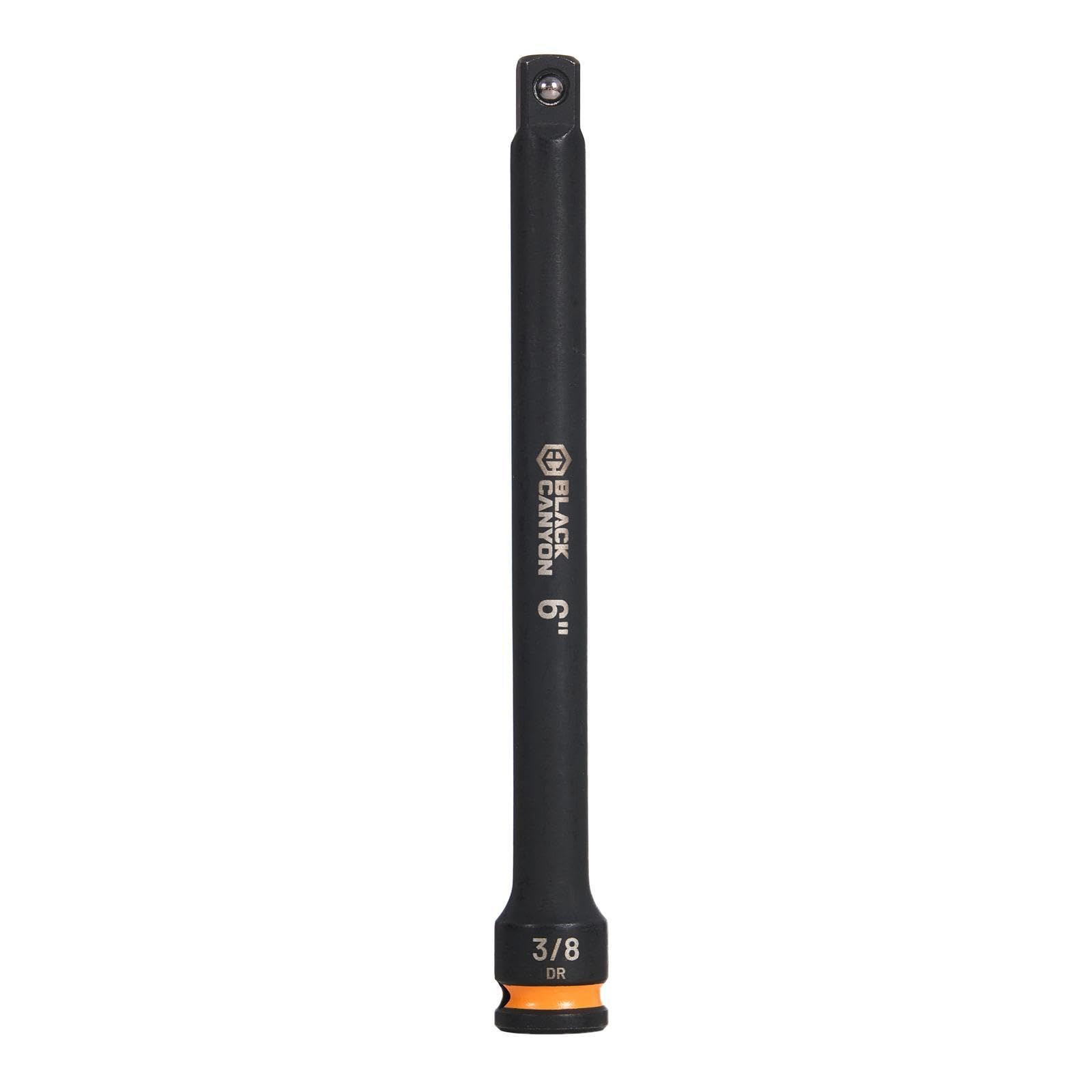 Black Canyon Extensão de soquete de impacto de 3/20.3 cm, comprimento de 15 cm, acabamento fosfato preto com mecanismo de travamento seguro, resistente para uso profissional e faça você mesmo