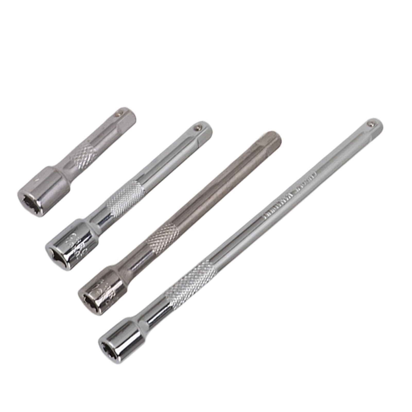 Fabater Extensor de Soquete 1/4 Pol, Jogo de 4 Pecas 50-150mm, Haste | Barras de extensão de soquete de aço cromo vanádio com esfera carregada de mola, para trabalho mecânico industrial