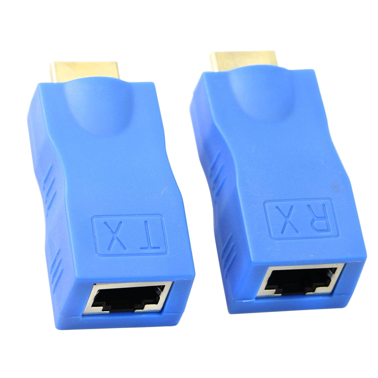 XMSJSIY Extensor HDMI, extensor de cabo de rede HDMI para RJ45, repetidor sobre Cat 5e/6 1080p até 30 m para HDTV, PS4, STB - Solicite cabo Cat 5e/6 de cobre puro - não suporta HDCP