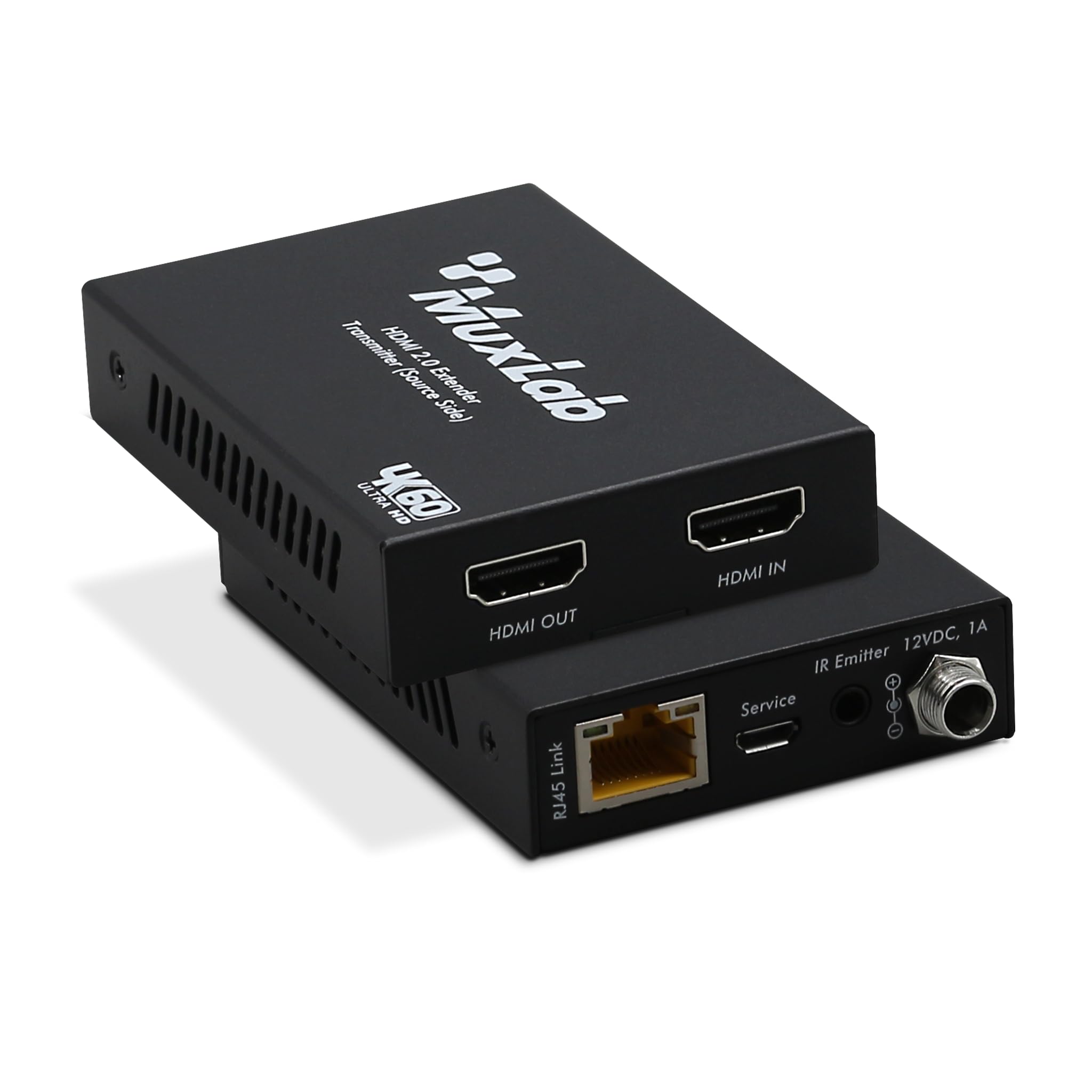 MuxLab Par extensor HDMI sobre Cat5e/6| até 50 m | Full HD 1080p @60HZ | Suporta 3D | HDMI Loop-Out | IR bidirecional | Dolby Digital Plus, Dolby TrueHD, DTS-HD Master Audio (100504-V2), preto