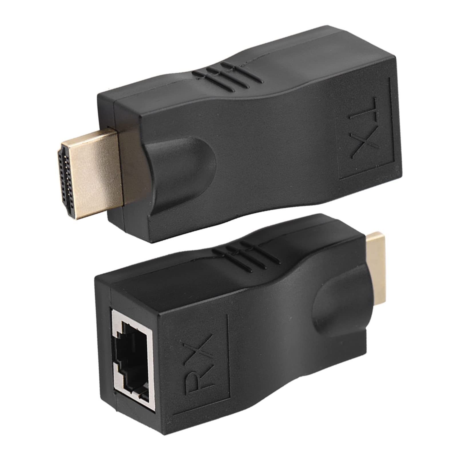 NOENNULL Extensor de HDMI para RJ45, Repetidor de Conversor de Extensor de Cabo de Rede HDMI 30m para RJ45 sobre CAT-5e CAT6