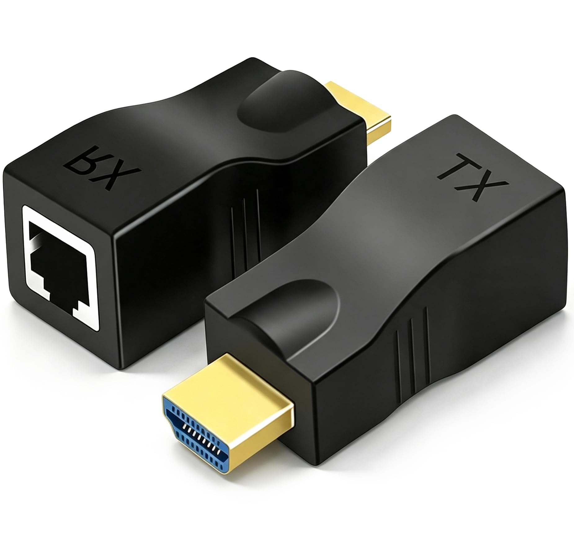Dayume Extensor HDMI sobre cabo Ethernet Cat5e/6, conversor de rede HDMI para RJ45, 1080P, até 98 pés, para HDTV, PS3/PS4, projetor, monitor