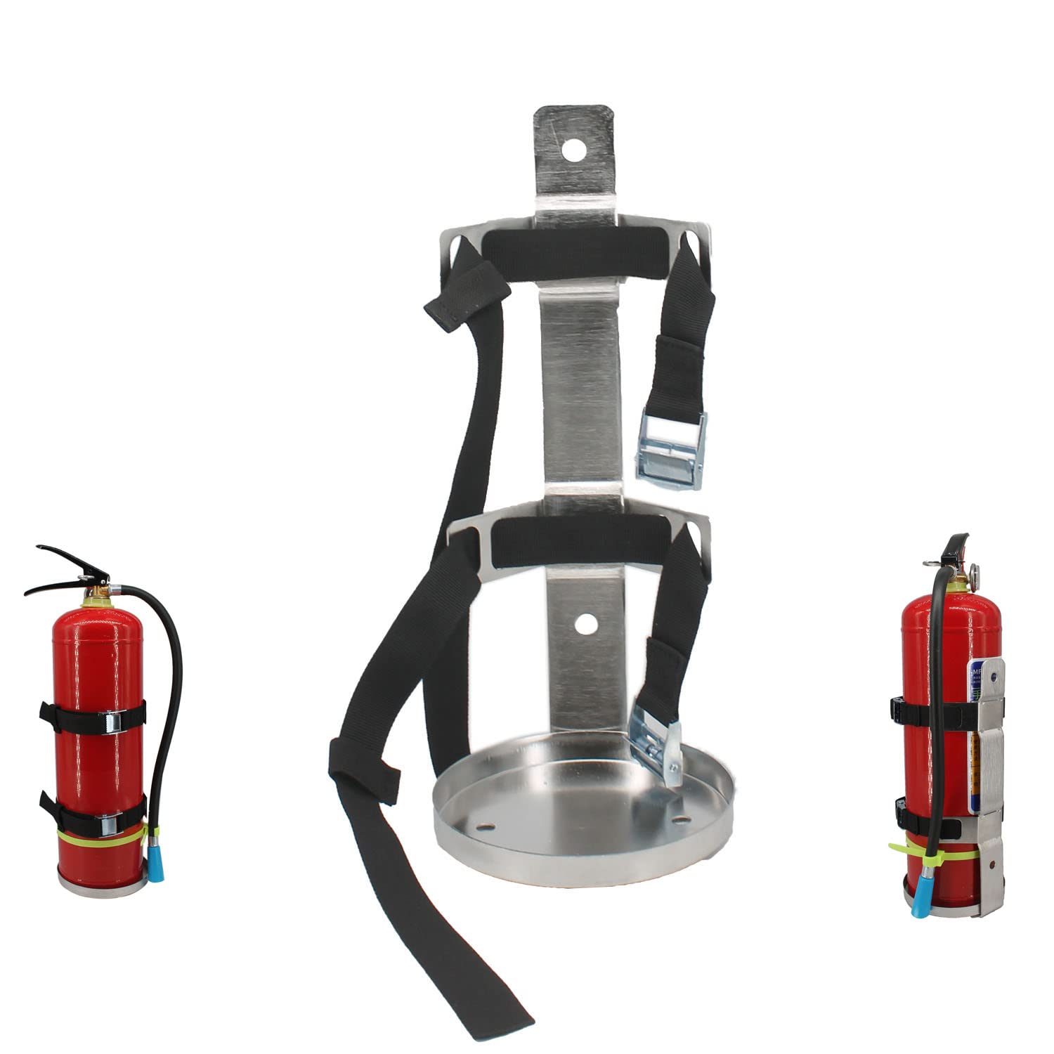 Suporte de metal Extintor de Fogo, Resistente, Aço inoxidável 304, Compatível com Extintores de Fogo de 1,8 kg