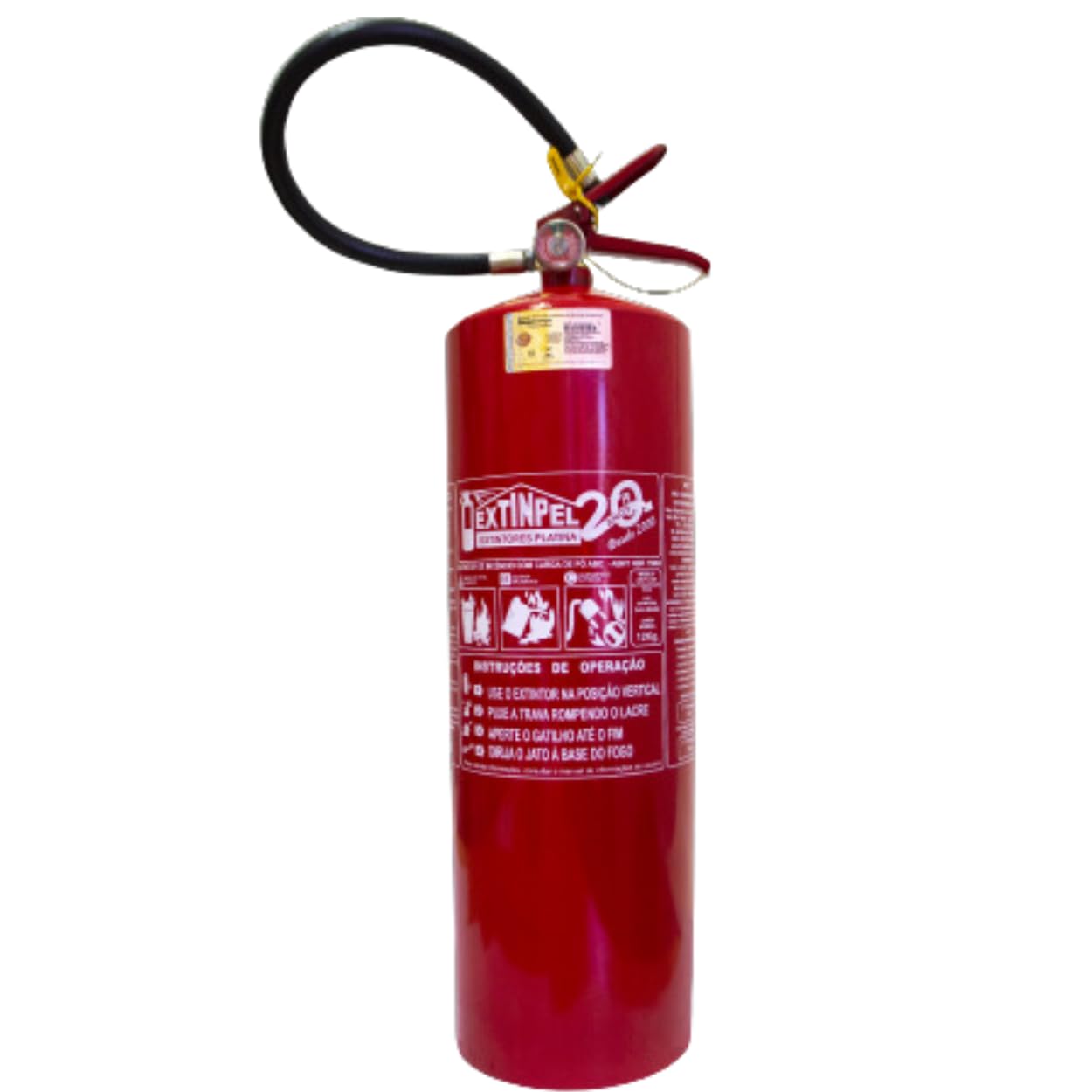 Extintor Pó 12kg Abc + Placa de Sinalização + Suporte de Parede