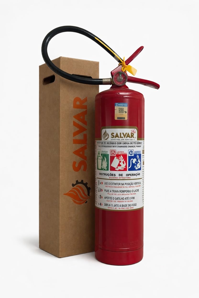 Extintor de Incêndio ABC 6 Kg, Validade 5 Ano + Placa