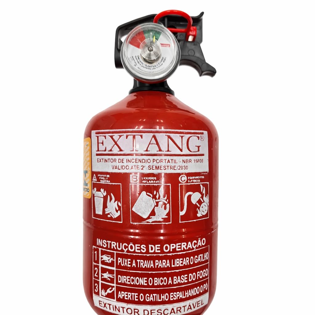 Extintor de Incêndio PQS ABC 1kg Gordinho para Fiat – Extintor Veicular Automotivo para Carro – Uso Residencial e Comercial – Certificado INMETRO