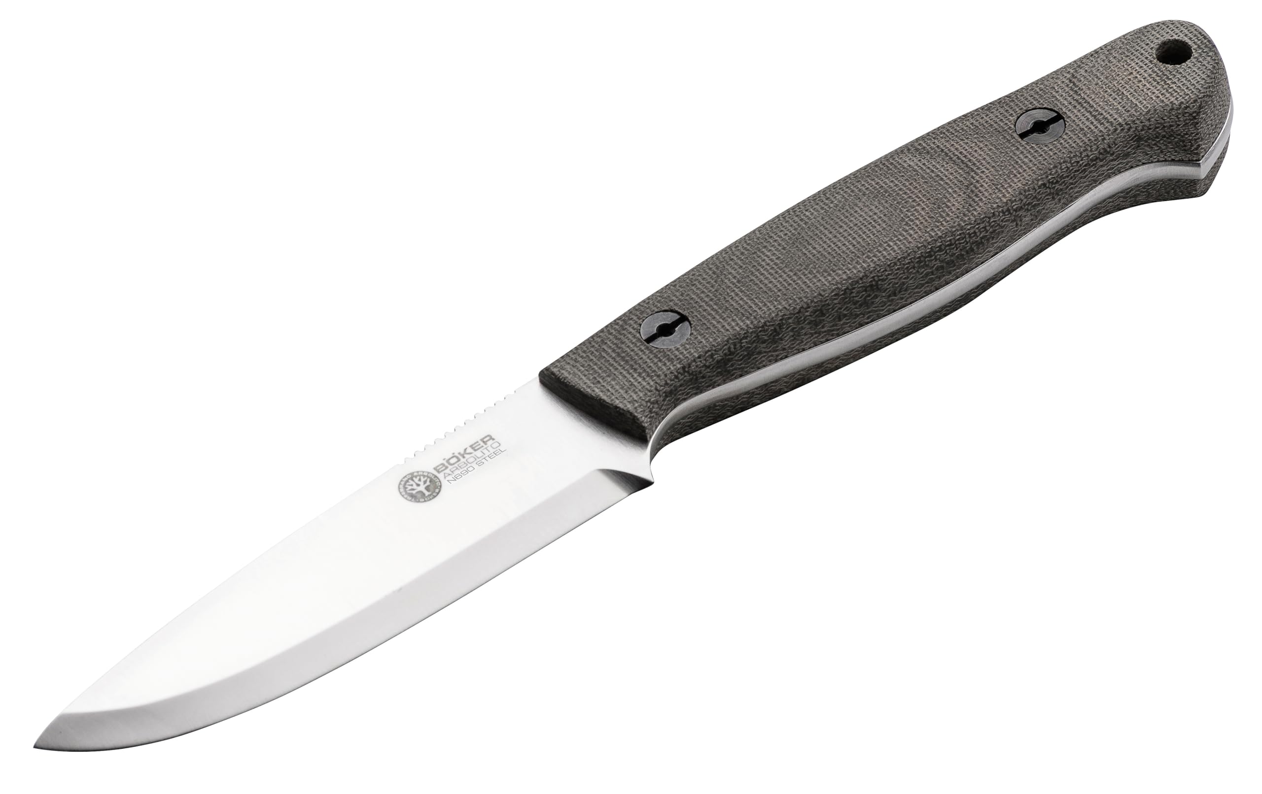 Boker Arbolito 02BA331 Faca Micarta Bushcraft com lâmina de 10,4 cm