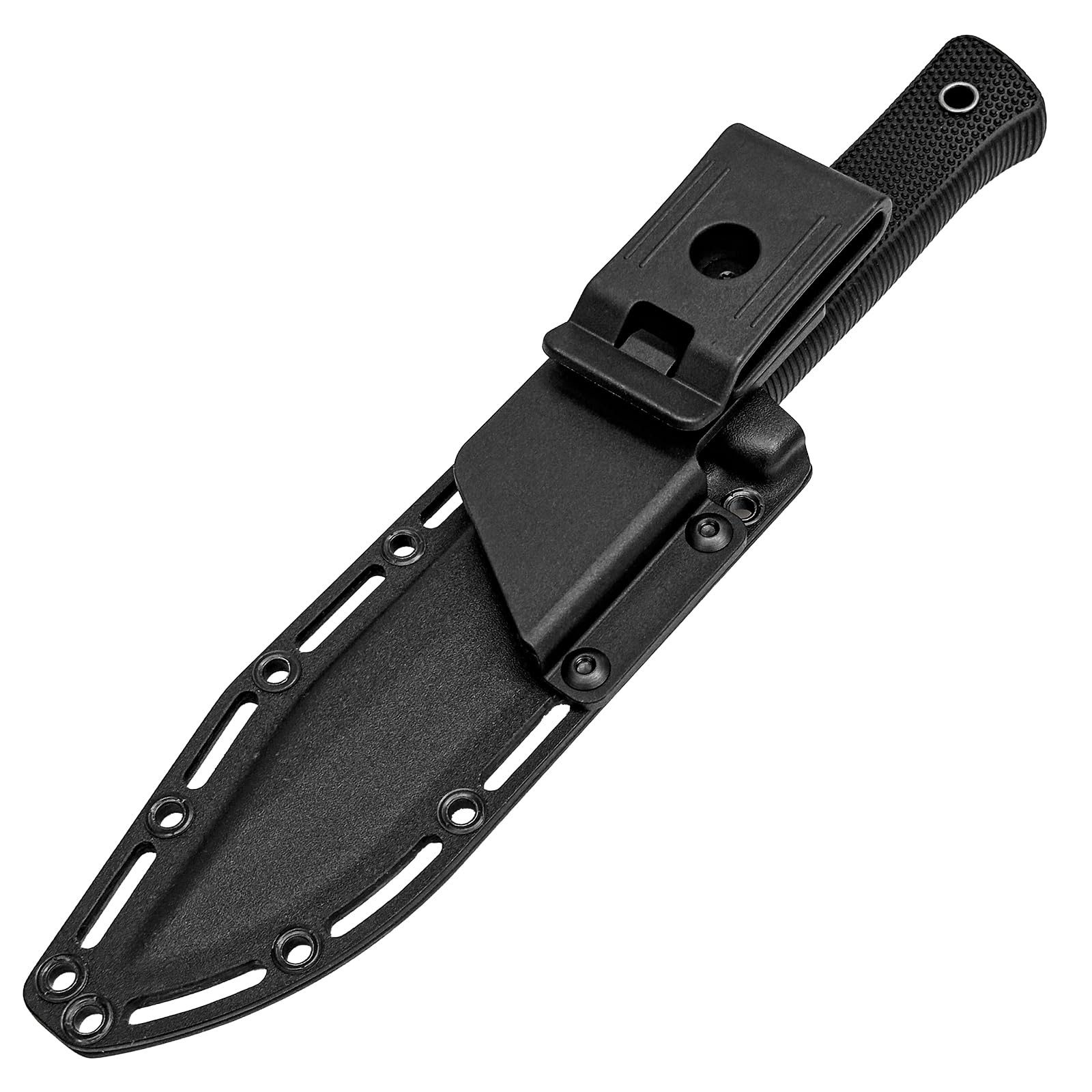 Bainha Kydex personalizada para faca de resgate de sobrevivência SRK de aço frio (apenas tamanho padrão) - Coldre de lâmina fixa tático de 0,2 cm com clipe de cinto giratório de 360° e pronto para
