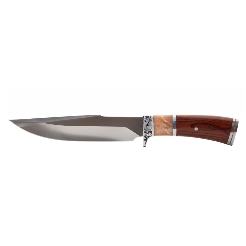 Faca Para Churrasco Profissional, Lamina Afiada Pedra Azul, Com Bainha, Ideal para Sobrevivência e Acampamento (K315A)