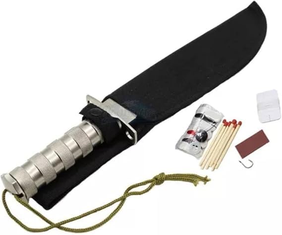 Faca Tática Combate Militar Sobrevivência Lâmina Fixa 34cm