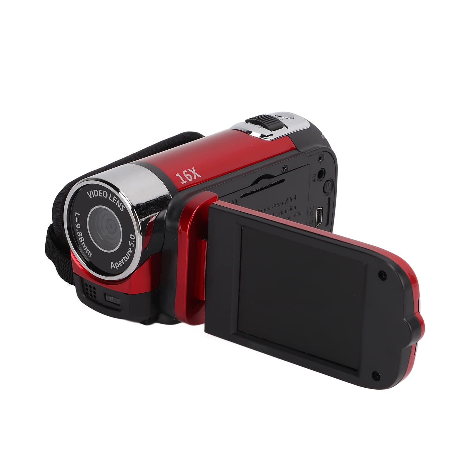 Câmera de Vídeo Filmadora Full HD 4K 48MP Gravador de Câmera Rotação de 270 ° Tela Colorida de 2,7 Polegadas Filmadoras Digitais Com Zoom de 16X - Filmadora de Câmera de Vídeo