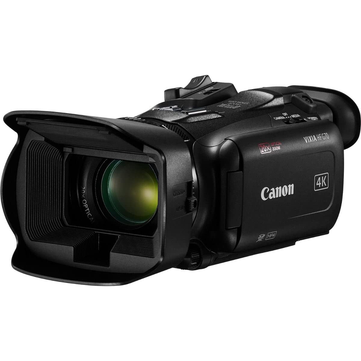 Canon VIXIA HF G70 Filmadora 1/5.8 cm 4K UHD CMOS Sensor 20x Zoom Ótico, Zoom Digital 800x, Estabilização de Imagem, HDMI, Transmissão ao Vivo USB, Gravação de Exibição na Tela | Transmissão ao vivo USB, estabilização de imagem, gravação de exibição na tela, 800x digital, HDMI