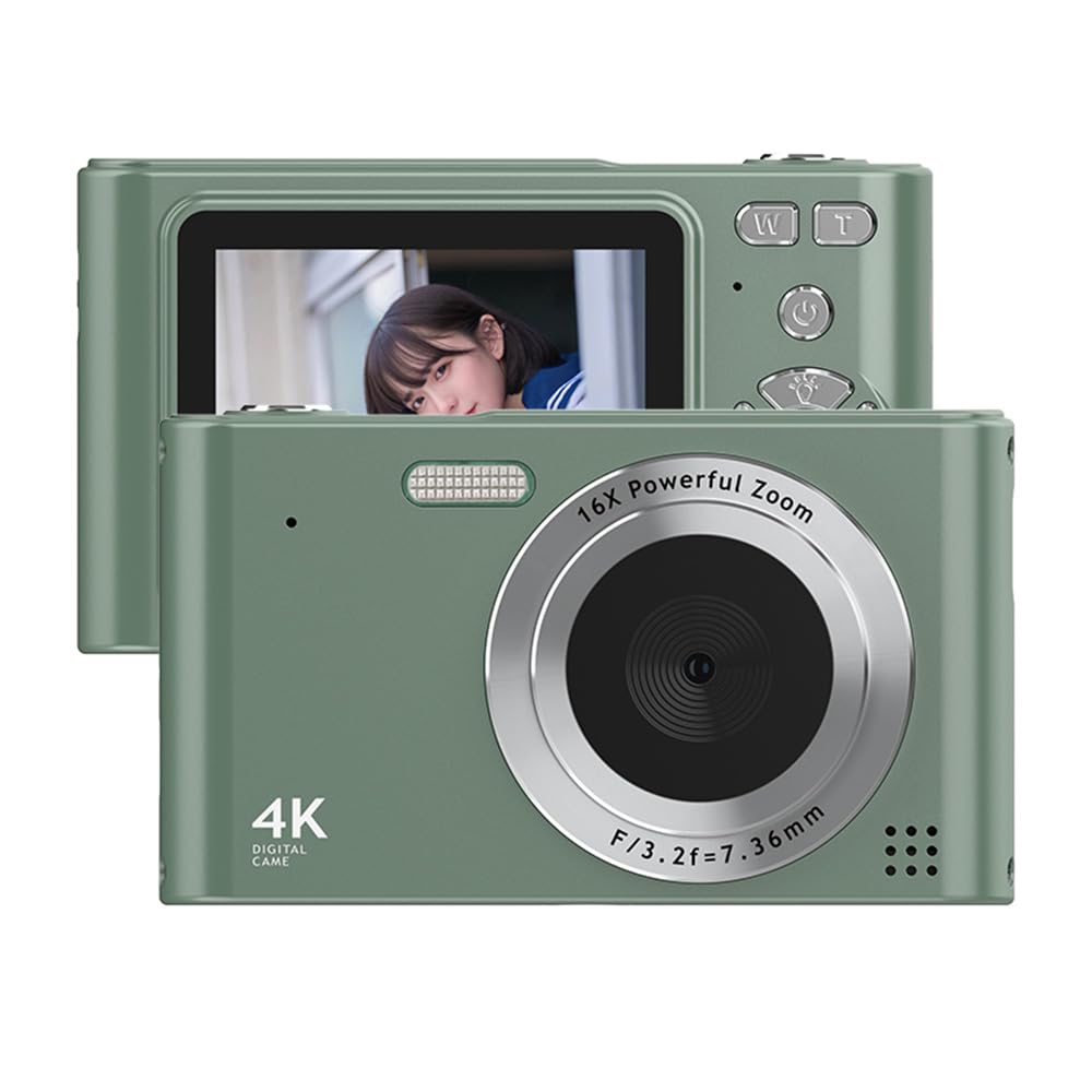 Câmera Digital 4K Filmadora de Vídeo 48MP com 16X -tremor Detecção Facial Efeito Beleza Movimento Flash Interno