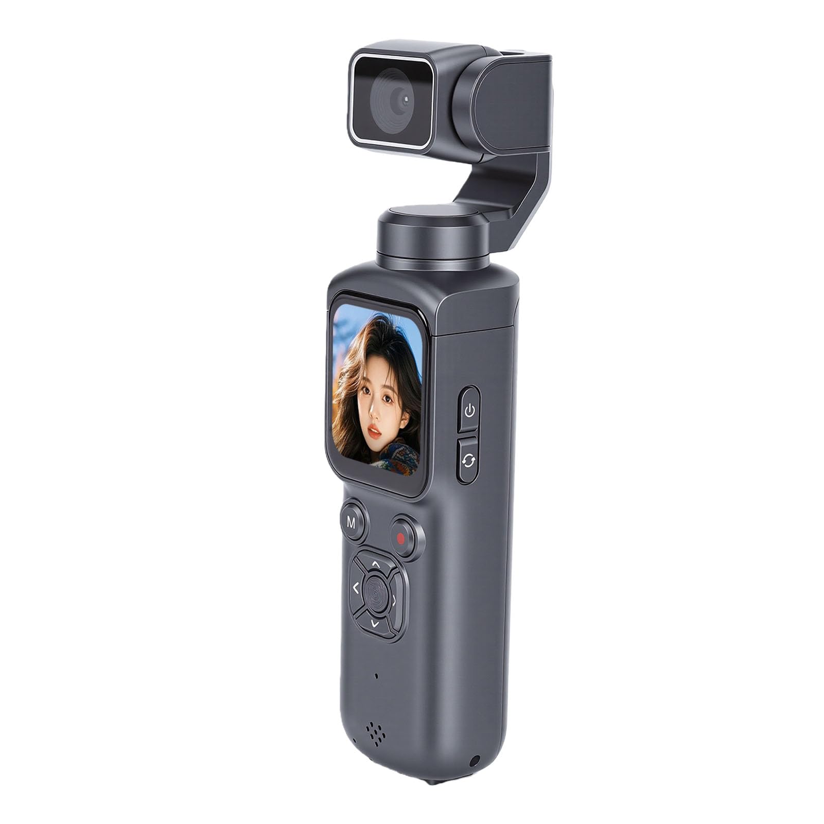 Câmera de Vídeo Portátil 4K 64MP, Filmadora Portátil WiFi Com Anti-vibração, Gravador de Vídeo Digital para Vlogging de Viagens Ao Ar Livre